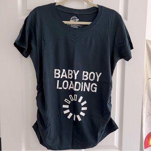 Baby boy loading Pregnancy t-shirt (Navy blue)
